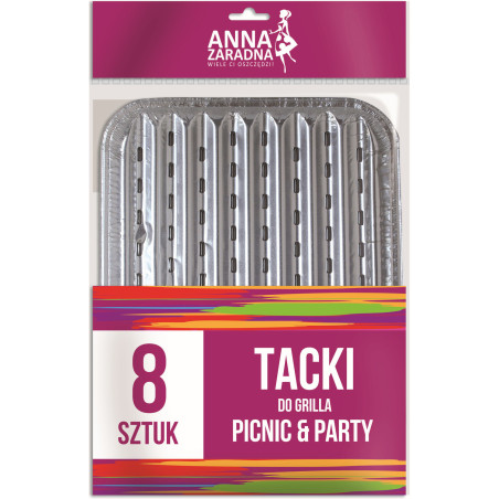 Tacki do grilla (8 sztuk) 28,5cm x 22,5cm ANNA ZARADNA AP-1766
