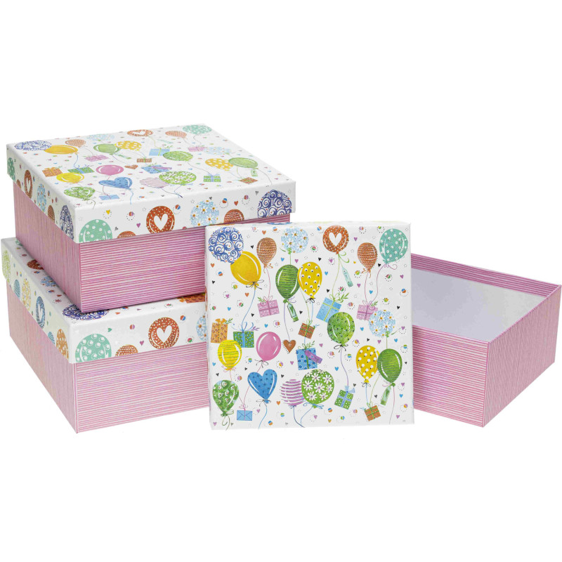 Zestaw pudełek ozdobnych PUP-22003-KW-GL (3szt) ROZETTE