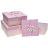 Zestaw pudełek ozdobnych PUG-23229-KW CREAM (3szt) ROZETTE