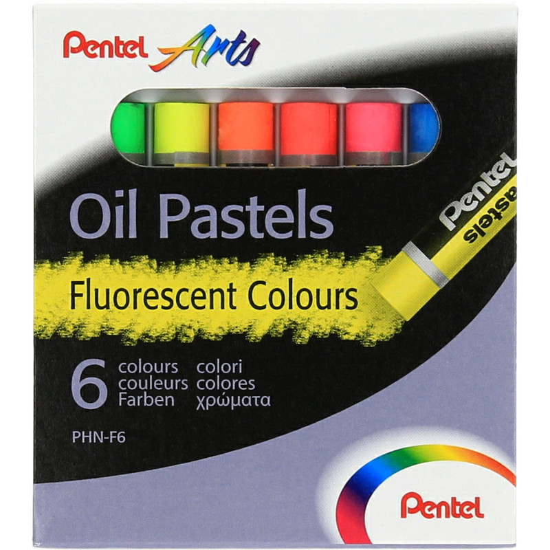 Kredki pastele olejne 6 kolorów fluorescencyjnych PHN-F6