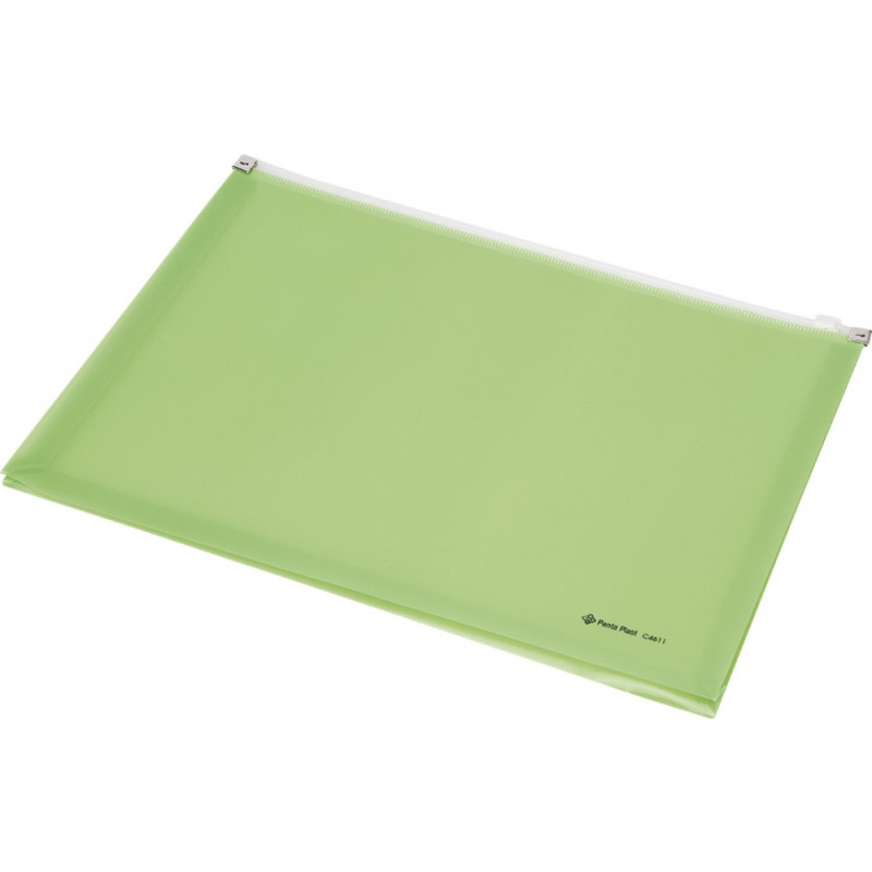 Koperta z suwakiem A4 zielona przestrzenna C4611 0410-0038-04 Panta Plast