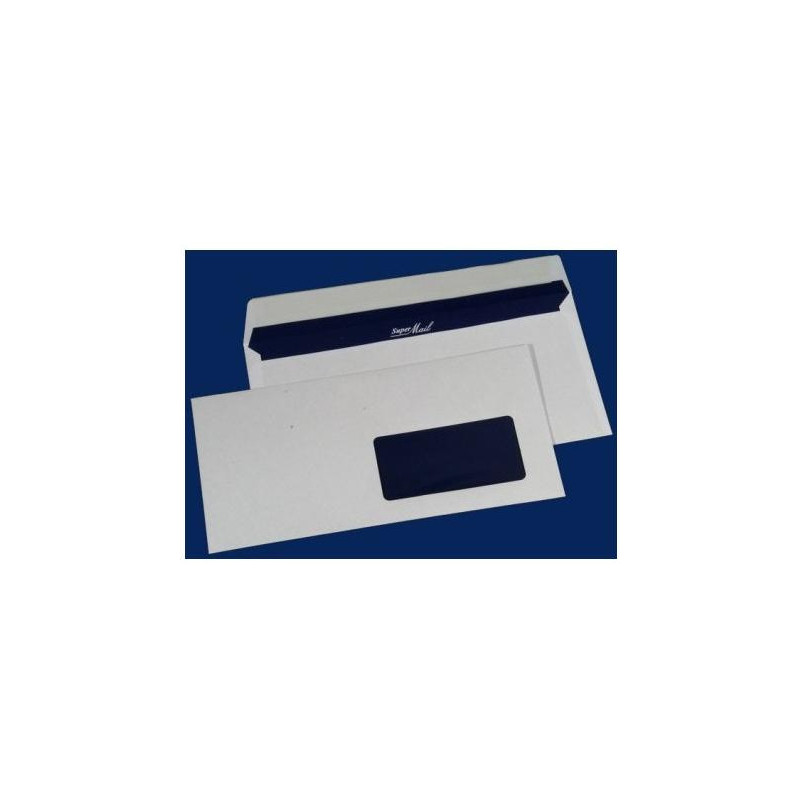 Koperta DL HK biała okno Prawe(400 szt) Super Mail 11239230 NC 110x220, okno 45x90 do dr.laserowych