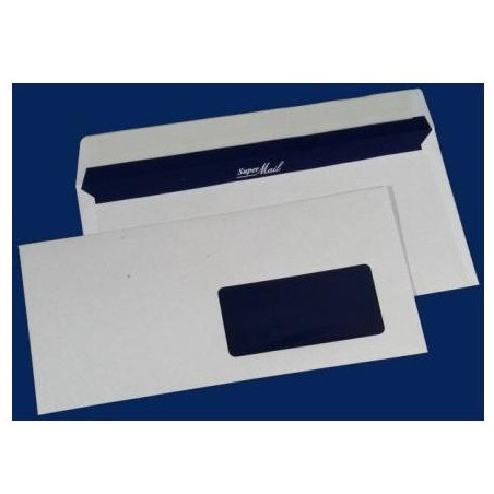 Koperta DL HK biała okno Prawe(400 szt) Super Mail 11239230 NC 110x220, okno 45x90 do dr.laserowych