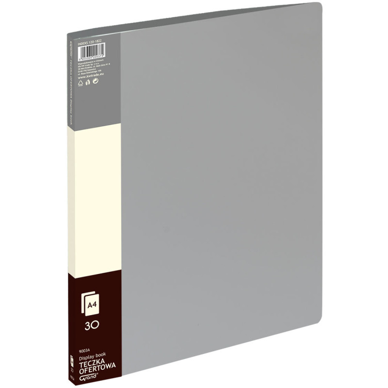 Teczka ofertowa 9003A szara 30 koszulek 120-1822 GRAND