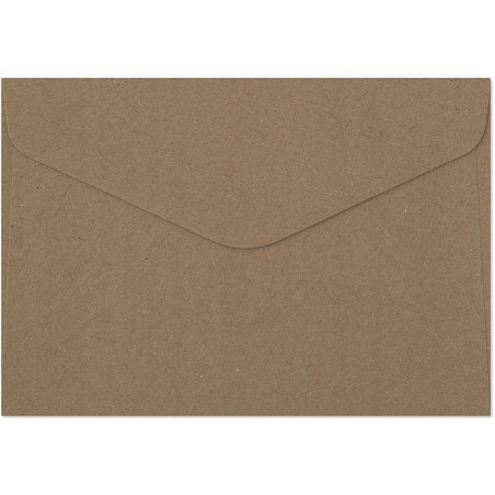 Koperta ozdobna 114x162mm KRAFT c.brązowy C6 120g (8szt.) 280222 Galeria Papieru