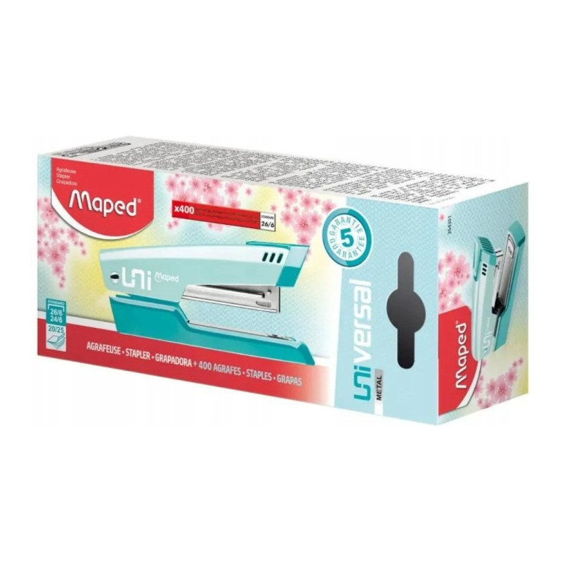 Zszywacz MAPED Universal Metal Pastel do 25 kartek 354301