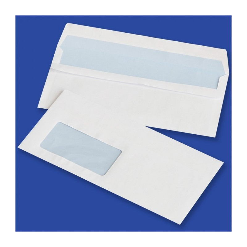 Koperta DL SK białe 75g. okno lewe 45x90mm samoklejace (1000szt.) NC 11221300