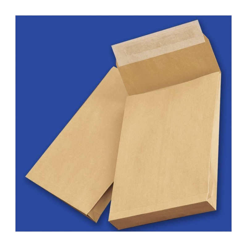 Koperty B5 HK RBD brązowe 120g (250szt.) NC z rozszerzanymi bokami