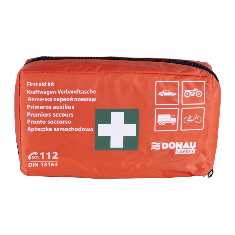 Apteczka samochodowa DONAU SAFETY materiałowa DIN pomarańczowa 32542411-07