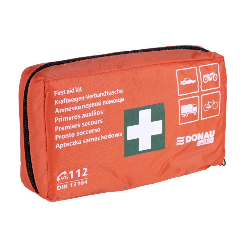 Apteczka samochodowa DONAU SAFETY materiałowa DIN pomarańczowa 32542411-07