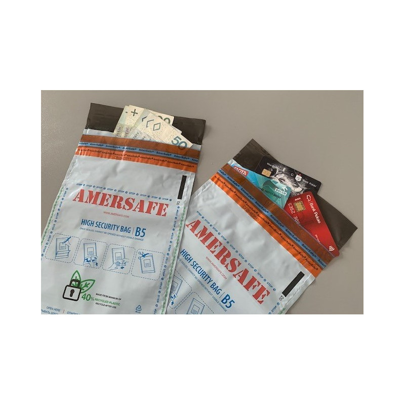 Koperty NC bezpieczne (Bankowe) AMERSAFE B5 HK 100szt. białe/szare 55238097