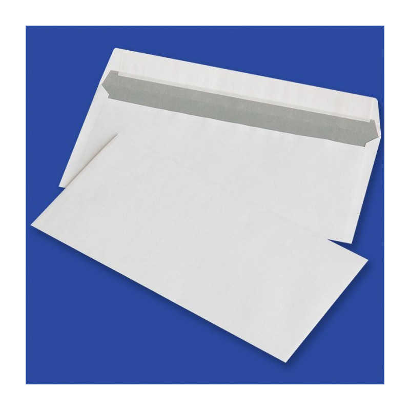 Koperty DL HK białe 80g (1000szt.) NC samoklejące z paskiem 11232010