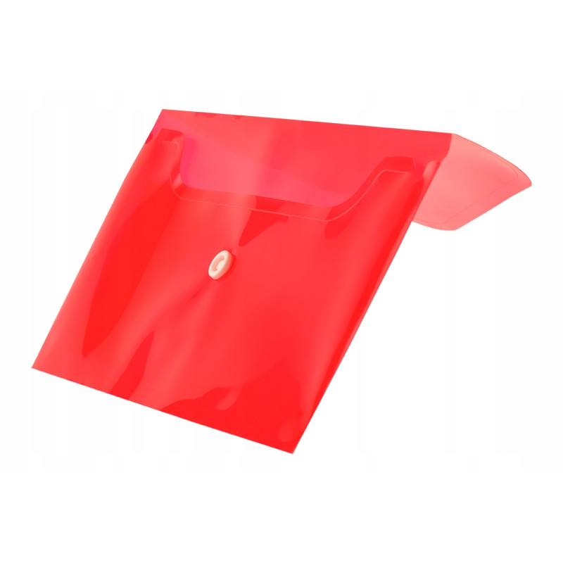 Koperta PP na zatrzask DL czerwona BT612-C TETIS