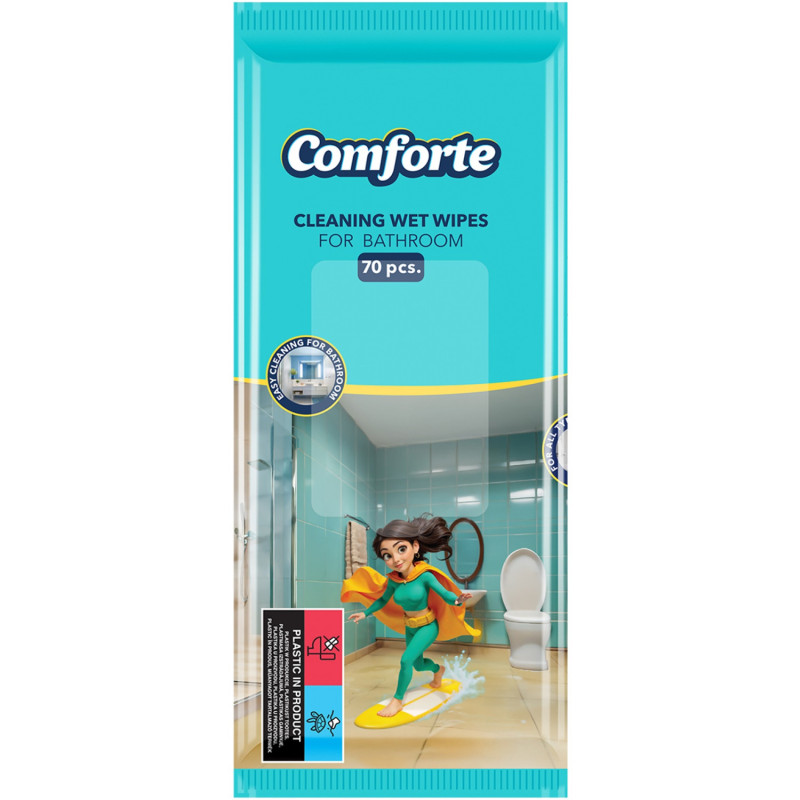 Chusteczki nawilżane COMFORTE do łazienki 70 szt.