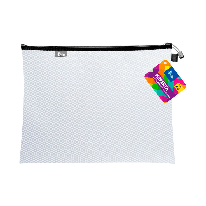 Koperta A4 z suwakiem metalowym BIAŁA BT605-B TETIS