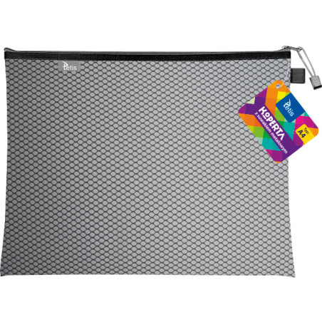 Koperta A4 z suwakiem metalowym CZARNA BT605-V TETIS