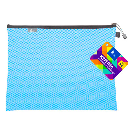 Koperta A5 z suwakiem metalowym NIEBIESKA BT606-N TETIS