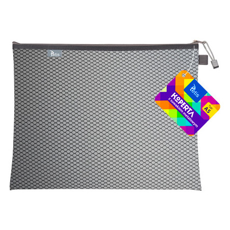 Koperta A5 z suwakiem metalowym CZARNA BT606-V TETIS