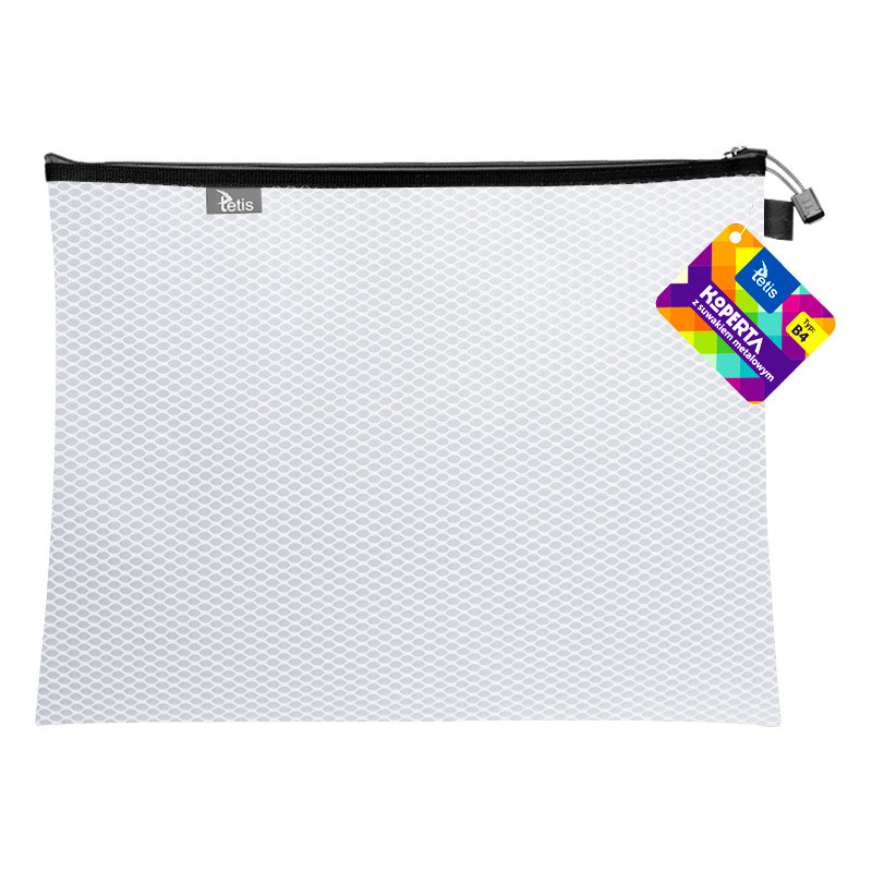 Koperta B4 z suwakiem metalowym BIAŁA BT607-B TETIS