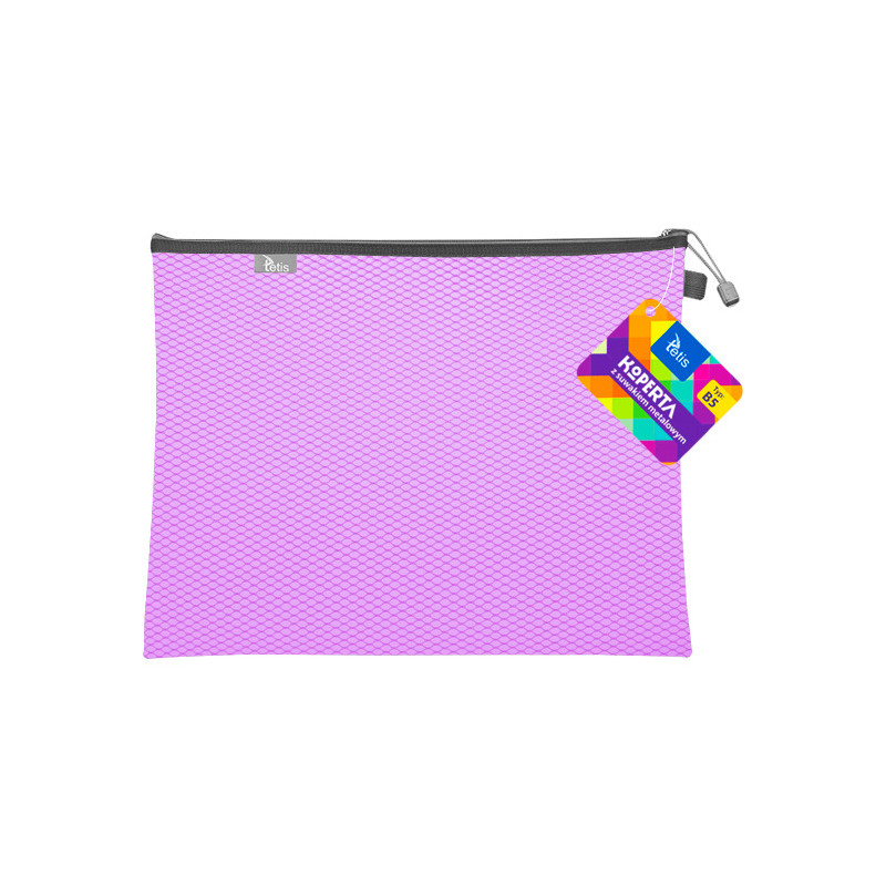 Koperta B5 z suwakiem metalowym FIOLETOWA BT608-F TETIS