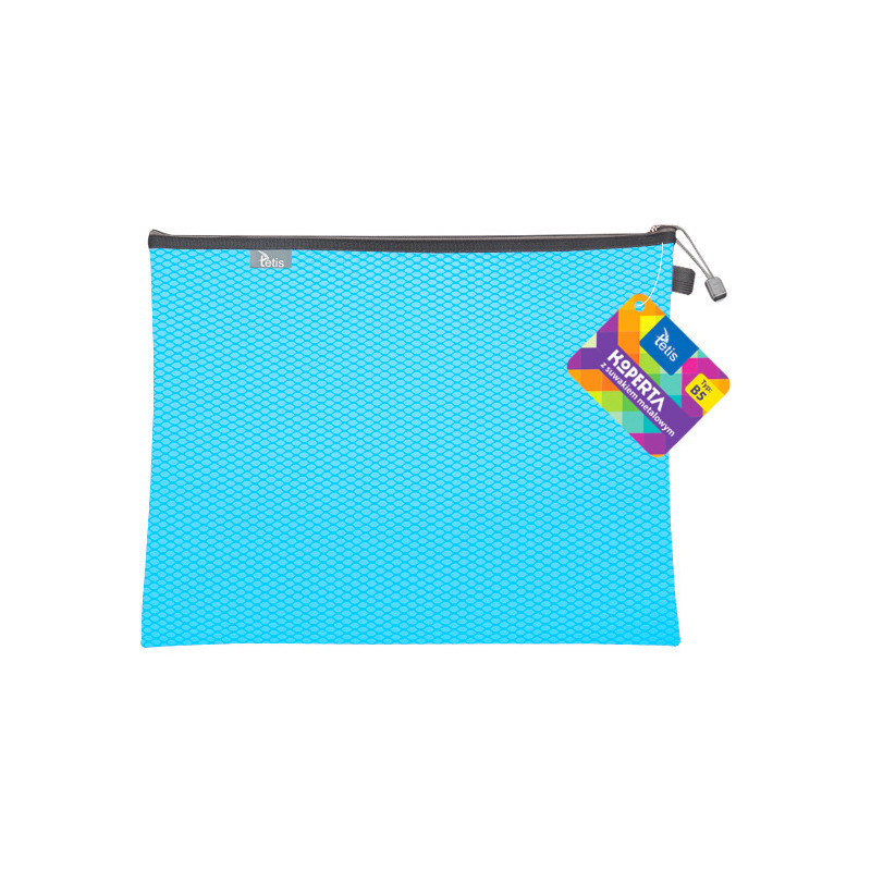 Koperta B5 z suwakiem metalowym NIEBIESKA BT608-N TETIS