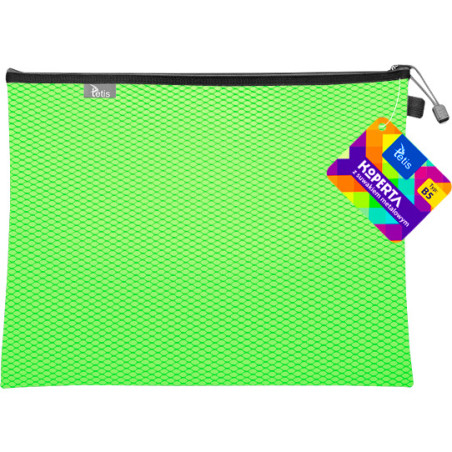 Koperta B5 z suwakiem metalowym ZIELONA BT608-Z TETIS