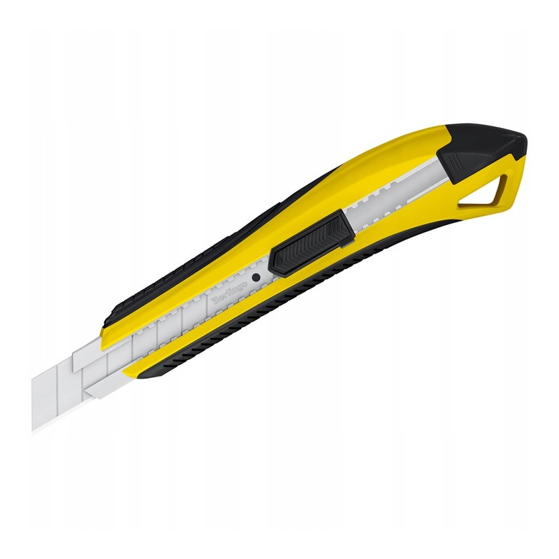 Nóż biurowy 18mm Razzor 300 żółty 330398 BERLINGO