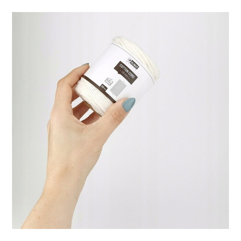 Sznurek bawełniany 1.8mm / 100m biały 111015 d.rect