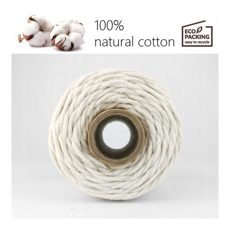 Sznurek bawełniany 1.8mm / 100m biały 111015 d.rect