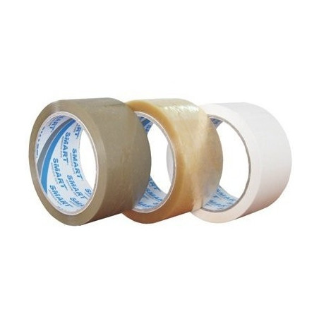 Taśma pakowa kauczuk biała 48x50m SOLVENT SMART 551/SM04