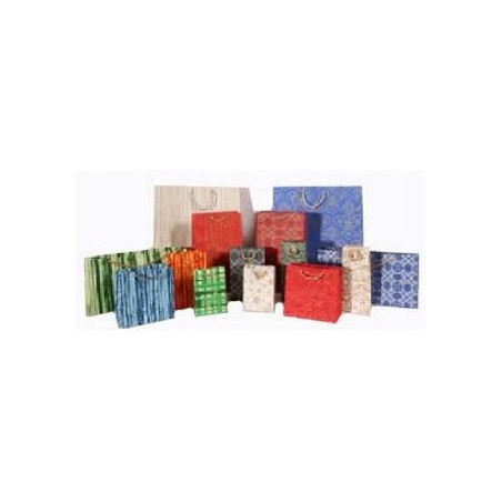 Torebka prezentowa 33x17x10cm karbowana mix kolor N-6 ROZETTE