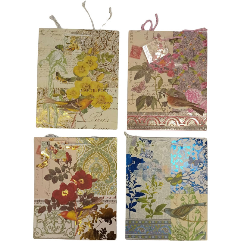 Torebka ozdobna złocona 26x32x12.5cm ROZETTE