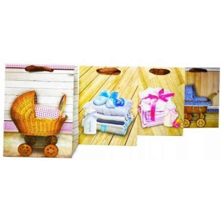 Torebka prezentowa 18x20x8,5cm A5 lux BABY ROZETTE