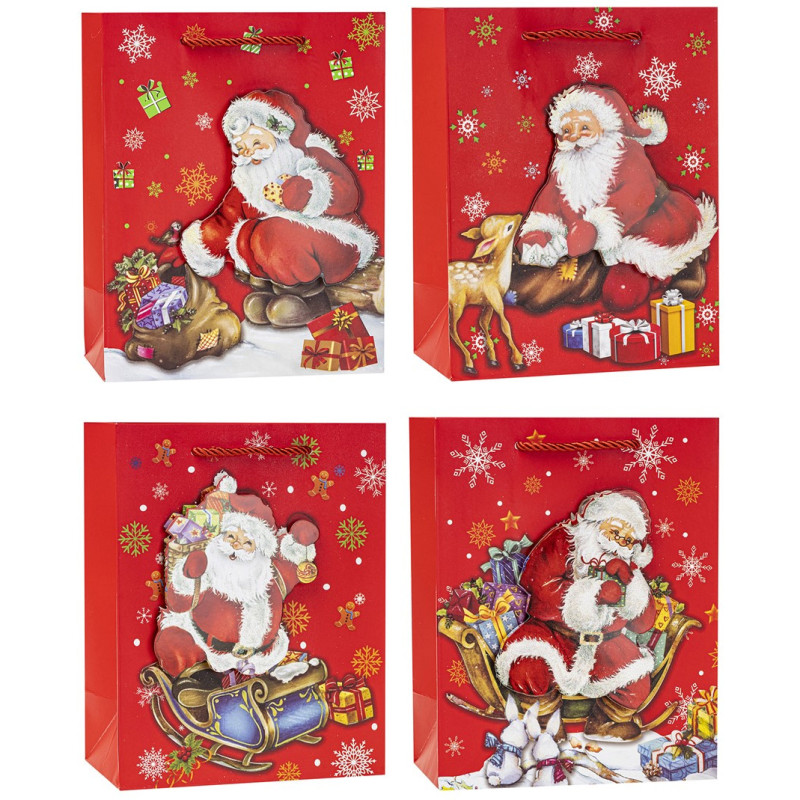 Torebka prezentowa A4 26x32x10cm BOŻE NARODZENIE TBN-23037-GL-A4 ROZETTE