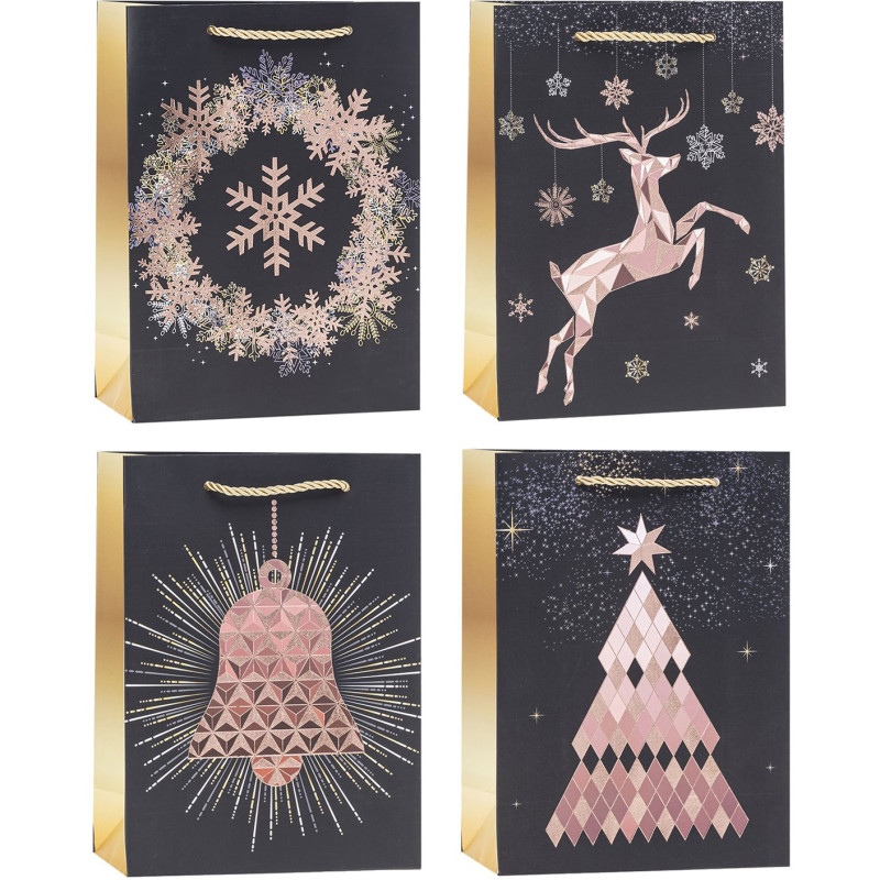 Torebka prezentowa A5 18x24x8cm BOŻE NARODZENIE TBN-24123-GL-A5 ROZETTE