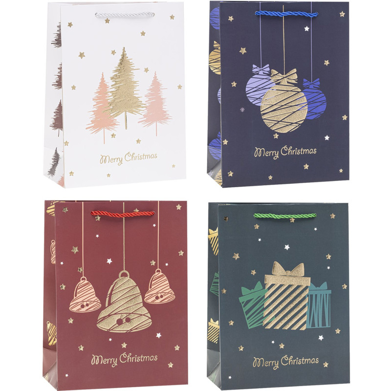 Torebka prezentowa A4 26x32x10cm BOŻE NARODZENIE TBN-24132-HS-A4 ROZETTE