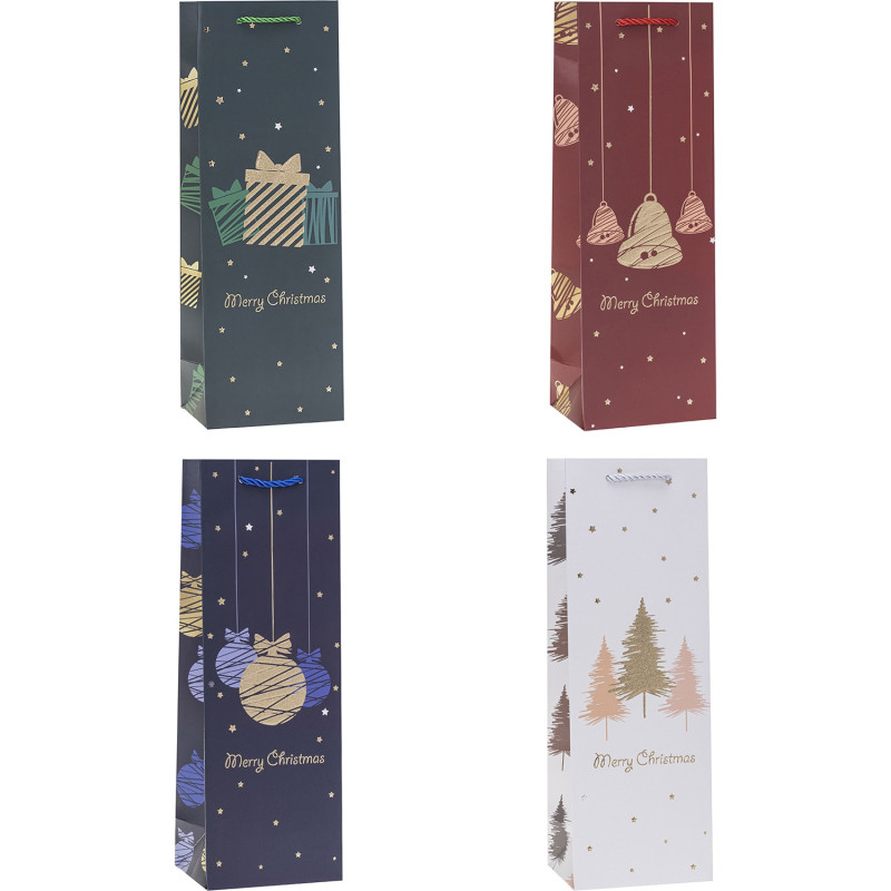 Torebka prezentowa na butelkę BOŻE NARODZENIE TBN-24132-HS-BB ROZETTE