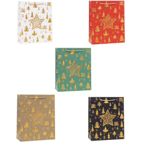 Torebka prezentowa A426x32x10cm BOŻE NARODZENIE TBN-24178-HS-A4 emboss ROZETTE