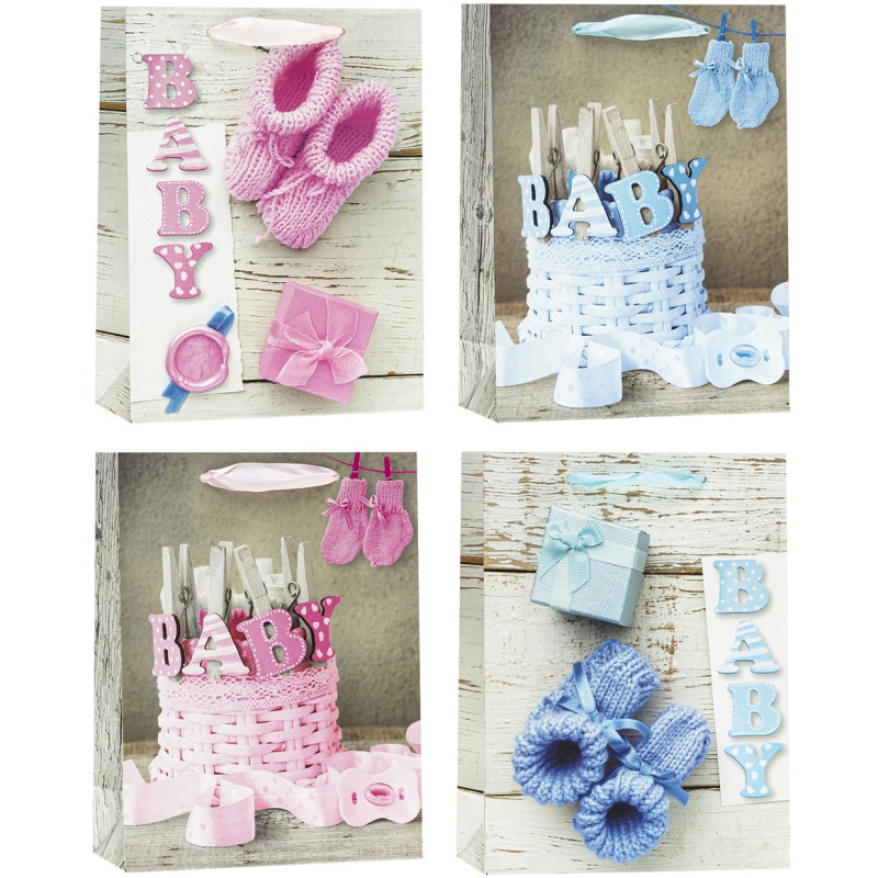 Torebka prezentowa 18x24x9cm Lux 210gsm Baby C A5 ROZETTE