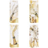 Torebka prezentowa 12x35x9cm na butelkę TBF-24159-BB ROZETTE