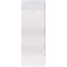 Torebka prezentowa 12x36x10cm na butelkę Lux Biała z brokatem BB ROZETTE