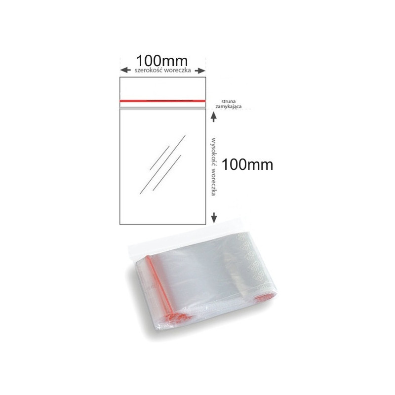 Torebki strunowe 100x100mm (100szt)