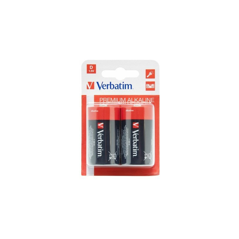Bateria VERBATIM Premium Alkaline D/LR20 1,5V alkaliczna blister (2szt) (49923)