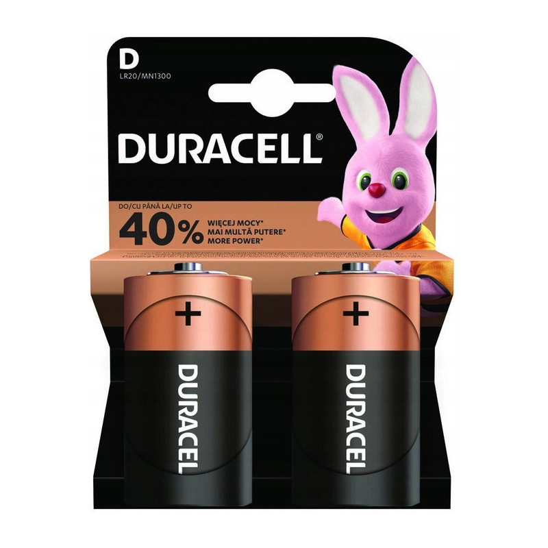 Bateria DURACELL Basic D/LR20/MN1300 alkaliczna blister (2szt)