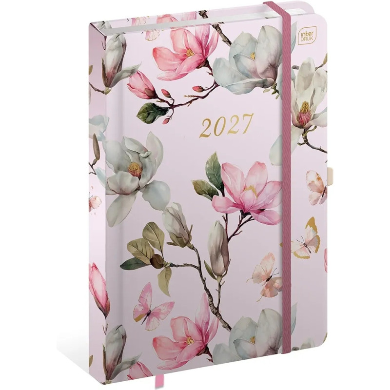 Kalendarz książkowy 2027 B5 192 Metallic Magnolia INTERDRUK