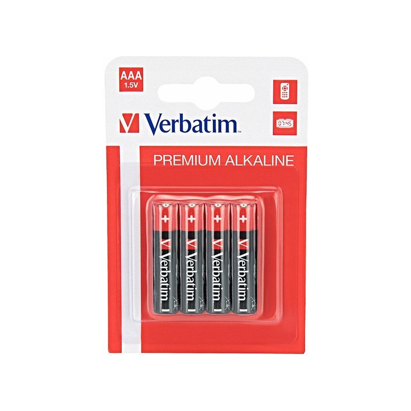 Bateria VERBATIM Premium Alkaline AAA/LR03 1,5V alkaliczna blister (4szt) (49920)