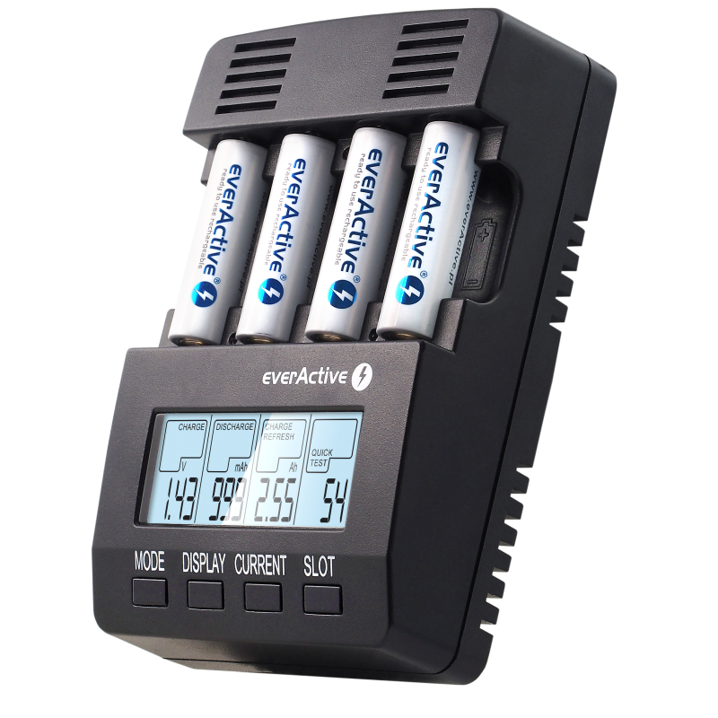Ładowarka do akumulatorków Ni-MH EVERACTIVE AA/AAA NC-3000 4 kanały