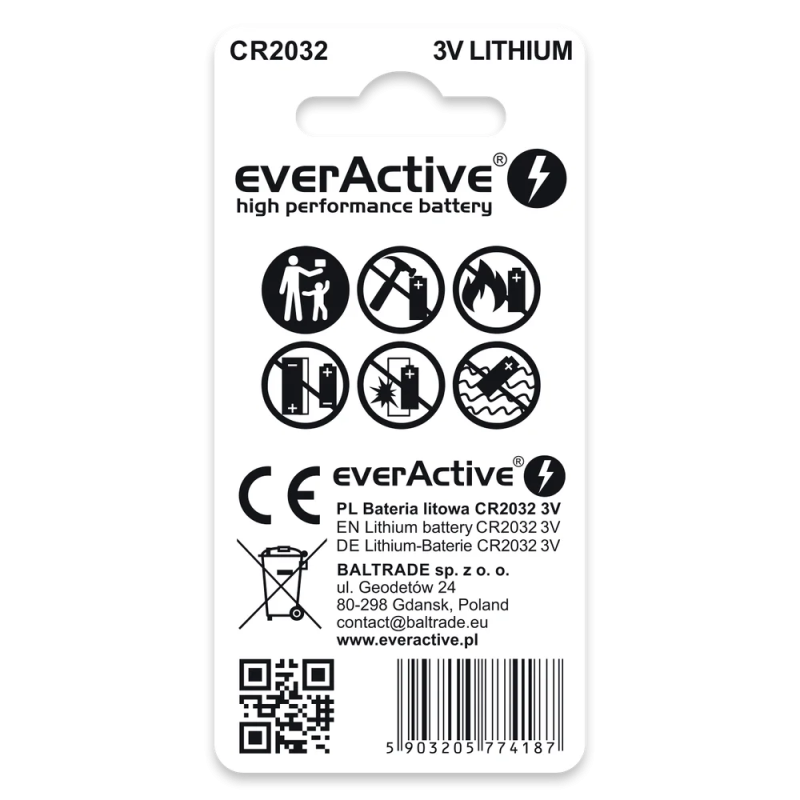 Bateria EVERACTIVE CR2032 litowa blister (2szt)