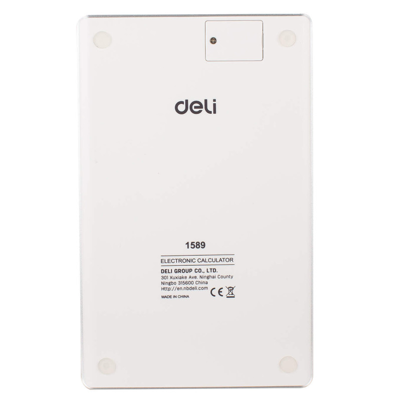 Kalkulator 12-pozycyjny biały 1589 WHITE DELI