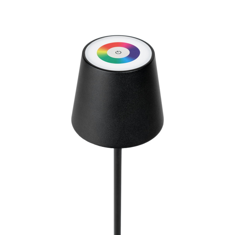Lampka restauracyjno-barowa led PLATINET czarna RGB 4W 400lm wodoodporna z akumulatorem 4000mAh (PTL44RGB)